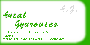 antal gyurovics business card